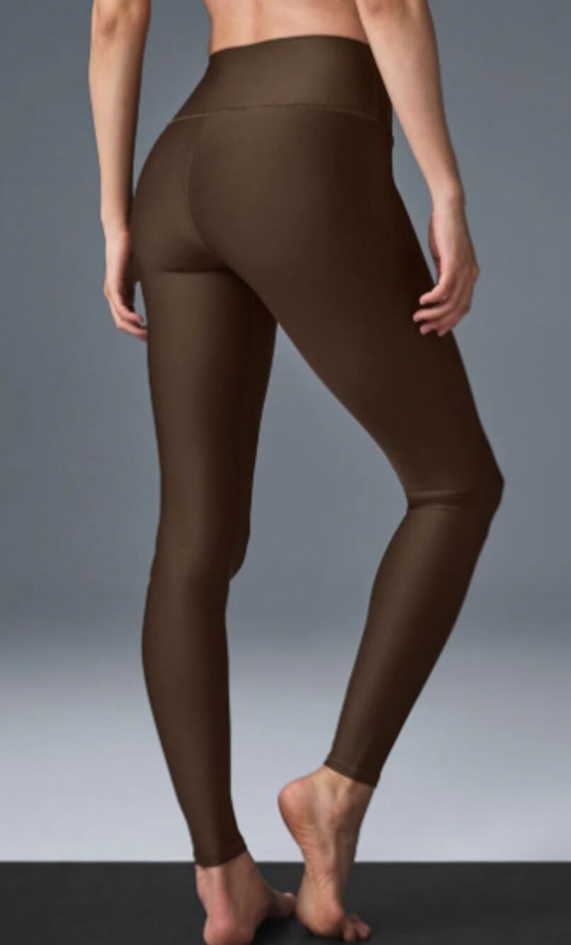 Alo High-Waist Airlift Brown Espresso Performance Legging Full Length Small Nwot